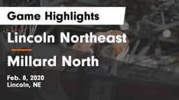 Lincoln Northeast  vs Millard North   Game Highlights - Feb. 8, 2020