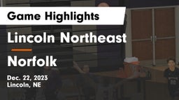 Lincoln Northeast  vs Norfolk  Game Highlights - Dec. 22, 2023