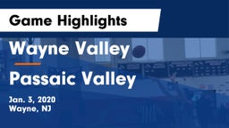 Wayne Valley  vs Passaic Valley  Game Highlights - Jan. 3, 2020