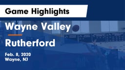 Wayne Valley  vs Rutherford  Game Highlights - Feb. 8, 2020