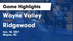 Wayne Valley  vs Ridgewood  Game Highlights - Jan. 28, 2021