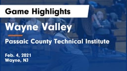 Wayne Valley  vs Passaic County Technical Institute Game Highlights - Feb. 4, 2021