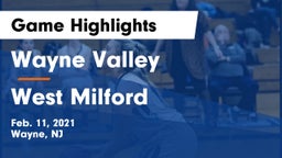 Wayne Valley  vs West Milford  Game Highlights - Feb. 11, 2021