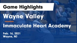 Wayne Valley  vs Immaculate Heart Academy  Game Highlights - Feb. 16, 2021
