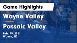 Wayne Valley  vs Passaic Valley  Game Highlights - Feb. 25, 2021