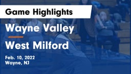 Wayne Valley  vs West Milford  Game Highlights - Feb. 10, 2022