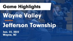 Wayne Valley  vs Jefferson Township  Game Highlights - Jan. 22, 2022