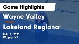 Wayne Valley  vs Lakeland Regional  Game Highlights - Feb. 8, 2022