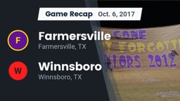 Recap: Farmersville  vs. Winnsboro  2017