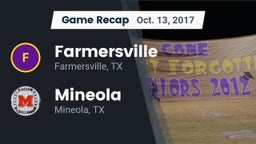 Recap: Farmersville  vs. Mineola  2017