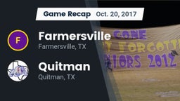 Recap: Farmersville  vs. Quitman  2017