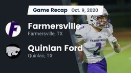 Recap: Farmersville  vs. Quinlan Ford  2020