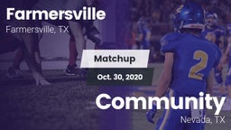 Matchup: Farmersville High vs. Community  2020