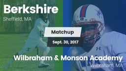 Matchup: Berkshire High vs. Wilbraham & Monson Academy  2017