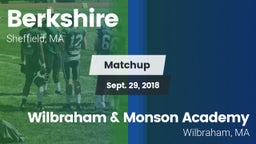 Matchup: Berkshire High vs. Wilbraham & Monson Academy  2018