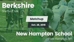 Matchup: Berkshire High vs. New Hampton School  2018