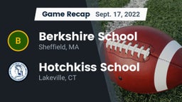 Recap: Berkshire  School vs. Hotchkiss School 2022