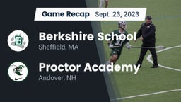 Recap: Berkshire  School vs. Proctor Academy  2023