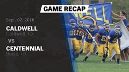 Recap: Caldwell  vs. Centennial  2016