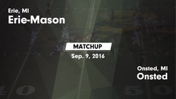 Matchup: Erie-Mason High vs. Onsted  2016