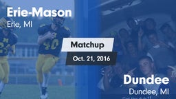 Matchup: Erie-Mason High vs. Dundee  2016