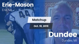 Matchup: Erie-Mason High vs. Dundee  2019