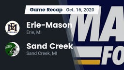 Recap: Erie-Mason  vs. Sand Creek  2020