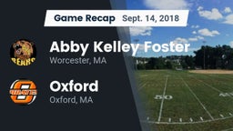 Recap: Abby Kelley Foster vs. Oxford  2018