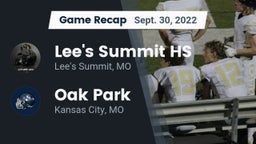 Recap: Lee's Summit HS vs. Oak Park  2022