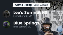 Recap: Lee's Summit HS vs. Blue Springs  2023