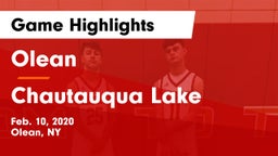 Olean  vs Chautauqua Lake Game Highlights - Feb. 10, 2020