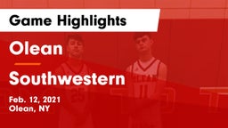Olean  vs Southwestern  Game Highlights - Feb. 12, 2021