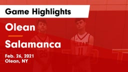Olean  vs Salamanca  Game Highlights - Feb. 26, 2021