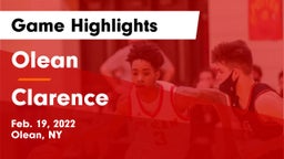 Olean  vs Clarence  Game Highlights - Feb. 19, 2022