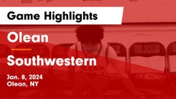Olean  vs Southwestern  Game Highlights - Jan. 8, 2024