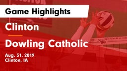 Clinton  vs Dowling Catholic  Game Highlights - Aug. 31, 2019