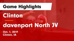 Clinton  vs davenport North JV Game Highlights - Oct. 1, 2019