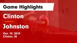 Clinton  vs Johnston  Game Highlights - Oct. 19, 2019