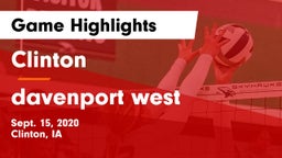 Clinton  vs davenport west Game Highlights - Sept. 15, 2020