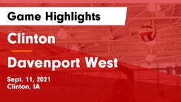 Clinton  vs Davenport West  Game Highlights - Sept. 11, 2021
