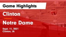 Clinton  vs Notre Dame  Game Highlights - Sept. 11, 2021