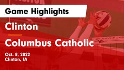 Clinton  vs Columbus Catholic  Game Highlights - Oct. 8, 2022