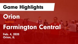 Orion  vs Farmington Central  Game Highlights - Feb. 4, 2020
