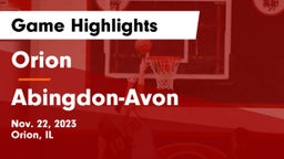 Orion  vs Abingdon-Avon  Game Highlights - Nov. 22, 2023