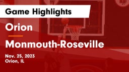 Orion  vs Monmouth-Roseville  Game Highlights - Nov. 25, 2023