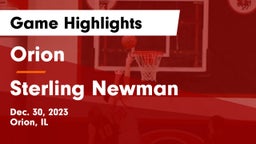 Orion  vs Sterling Newman Game Highlights - Dec. 30, 2023