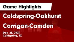 Coldspring-Oakhurst  vs Corrigan-Camden  Game Highlights - Dec. 28, 2023