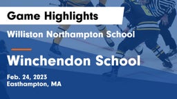 Williston Northampton School vs Winchendon School Game Highlights - Feb. 24, 2023