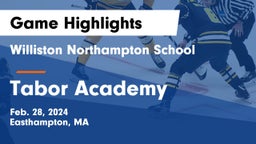 Williston Northampton School vs Tabor Academy Game Highlights - Feb. 28, 2024