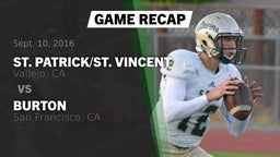 Recap: St. Patrick/St. Vincent  vs. Burton  2016